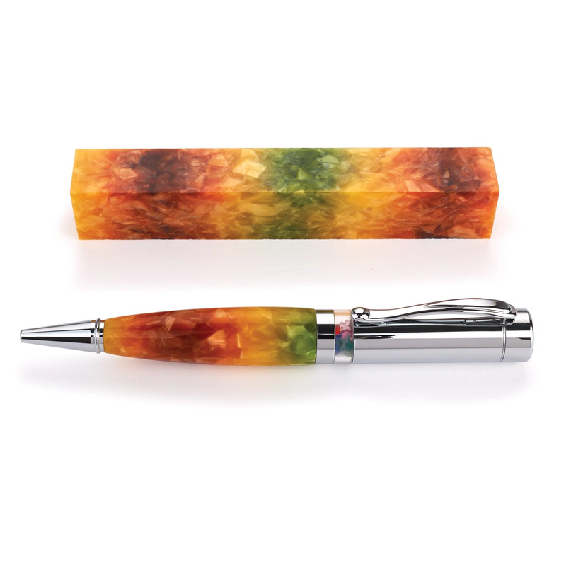 Acrylic Pen Blank - 3/4" x 3/4" x 5" - Color:Desert Cactus